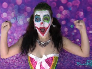 clown girl, jerk off instruction, clown fetish, kink