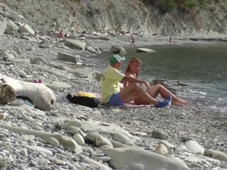 Travel Blogger Met_a Nudist_Girl. Public Blowjob on the Beach in Bulgaria.