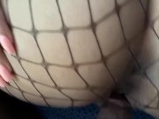 Preview 3 of Cherrys takes dick n cum  in fishnet