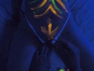 Hot Babe Gets An Amazing UV Color Paint on Nude BodyHappy Halloween