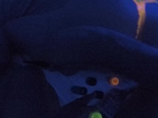 Hot Babe_gets an amazing UV Color Paint on Nude_Body Happy Halloween