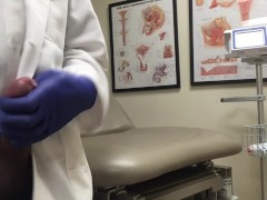 Doctor Relieving Stress In Hospital Exam Room