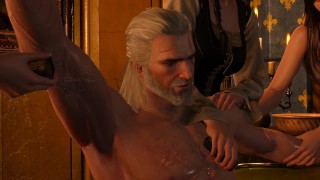Geralt Takes A Bath With Three Unknown Ladies In The Witcher 3 Episode 7