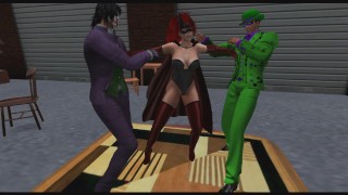 Superheroine Defeated in Pantyhose