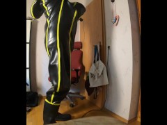 Slip in Inflatable Heavy Rubber Cyborg Catsuit from MD-Latex