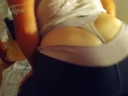 Preview 3 of Pissing All Over Her - Soaking Panties and Yoga Pants - She's Asking For It