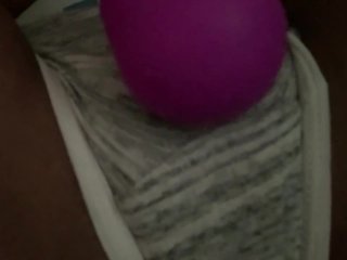 Ebony Teen Playing With Vibrator