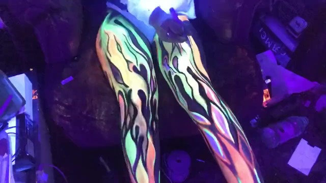 Neon Blacklight Body Paint - Pornhub.com