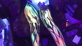 Neon blacklight bodypaint 