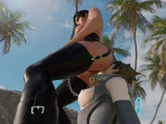 Tracer licking Pharah's Ass