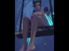 Sugar Plum Mercy on a swing