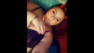 Little devil.playing with tits