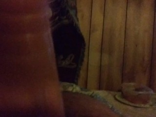 用口袋阴部和按摩凝胶单独手淫