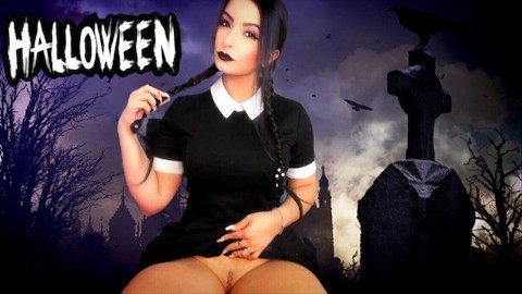 Halloween - WEDNESDAY ADDAMS DRIVING YOU CRAZY TEASING - SEX MACHINE