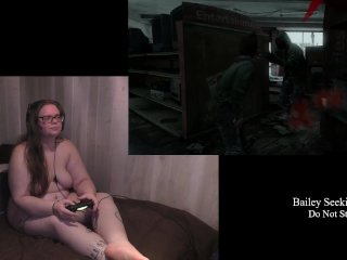naked gamer, big booty, solo female, cartoon