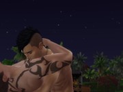 Preview 1 of Sexo duro en la playa sims 4