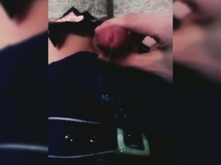 Hattabi4ik Crossdresser Fapping and Cumshot (Homemade)
