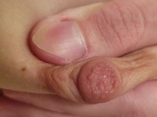 Milking nipples up close