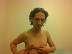 Topless Transgirl Trying to Hold a Pen w/Her Tiny Boobs - Screenshot 10 of 16 - Pornhub Exclusive
