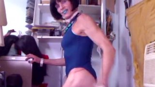 Lifting Weights And Demonstrating Muscle Size Growth In A 67-Year-Old MILF