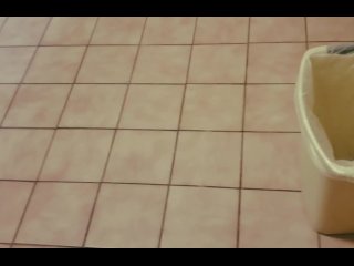 Quick cum in public restroom