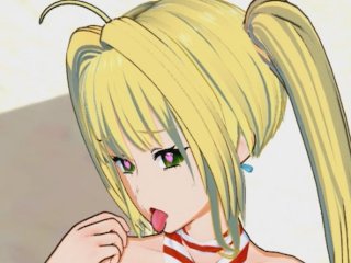 fgo, female orgasm, bikini, anime