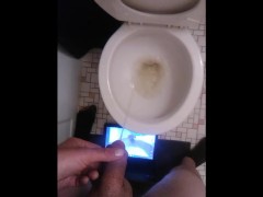 POV Transgirl Pissing On Herself and Camera; Double Angles