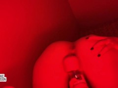 Teen Slut Seduces with Strip Tease and Panty Stuffing