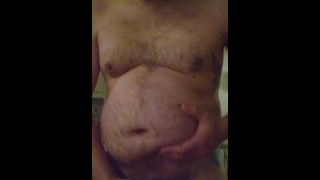 Chubby gainer jerk + cum at 194lbs/88kg
