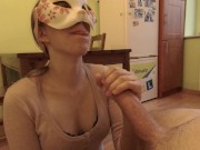 Preview 4 of Kitchen adventure - two cumshots in mouth and ass