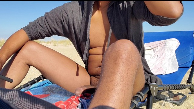 Masturbation Nude Beach | Huge Cock Cumming