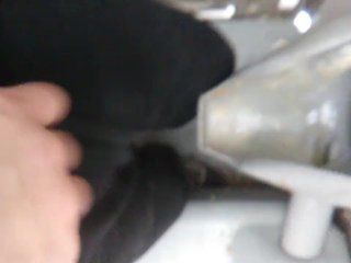 POV Transgirl In Porta Potty Struggling to Get Pants Off Due To Cold Hands