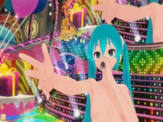 green hair, vocaloid, teenager, video game