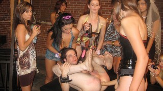 WILD BACHELORETTE PARTY ORGY! THESE BITCHES ARE CRAZY! ROUGH PEGGING & BDSM