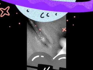 Ebony black pussy in black and white )