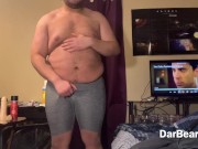 Preview 2 of Chubby boy showing off his big belly then has a jerkoff session