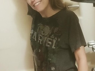 Wearing a T-Shirt while Tip Takes a Piss on me