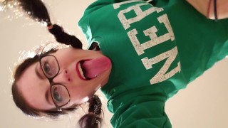 Nerdy Girl With Glasses Enjoys Being Fucked In The Ass