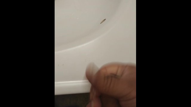 Cum shot bathroom