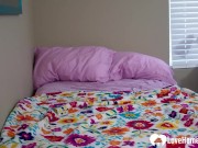 Preview 1 of Sexy girl filmed while masturbating on bed