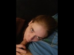 Luxuriant blowjob and foreskin job while watching Chernobyl 