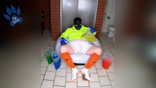 Soccer Gunge Pup making a (colourful) mess (w/ happy ending)