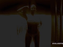 Video Huge boobs Alura Jenson kicks balls and dominates in nude wrestling match