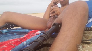 Hard Cock On The Beach While Strangers Watch You Masturbate