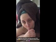 Preview 3 of Cheating Hotwife Sends Cuckold Snapchat Big Cock Blowjob to Cuck Looped BWC