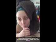 Preview 4 of Cheating Hotwife Sends Cuckold Snapchat Big Cock Blowjob to Cuck Looped BWC