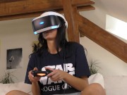 Preview 5 of Eva, Isabel and Chrissy Play Jenga and with their New Playstation 5 at home