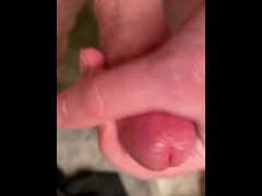 Virgin shoves a 15 inch metal rod down his cock
