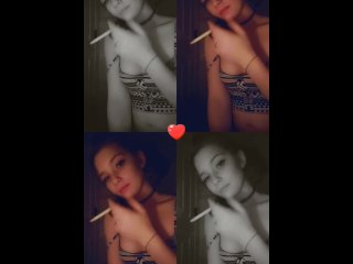 smoking, exclusive, solo female, red head