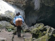 Preview 3 of Cute asian sucks my dick while exploring a cave